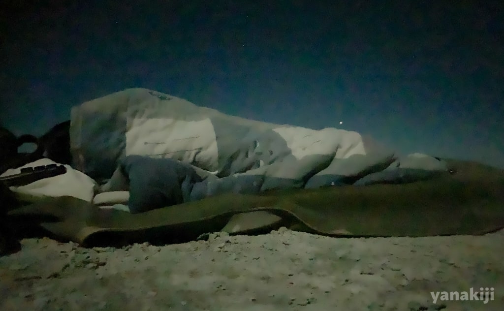 夜中の寝る姿