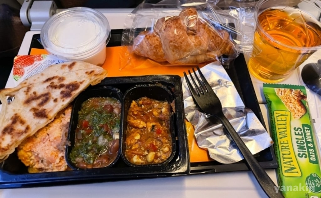 アブダビ→南アフリカの機内食