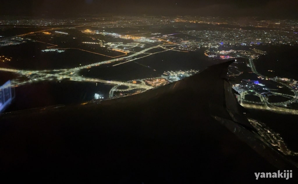 アブダビ出発時の上空