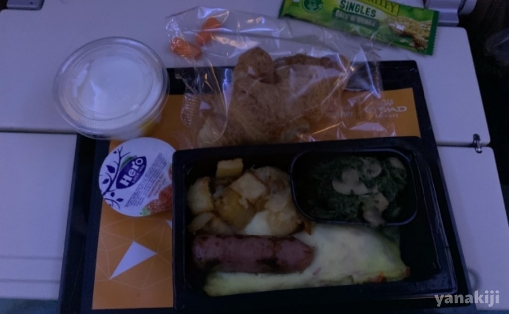 日本→アブダビの夜中の機内食2