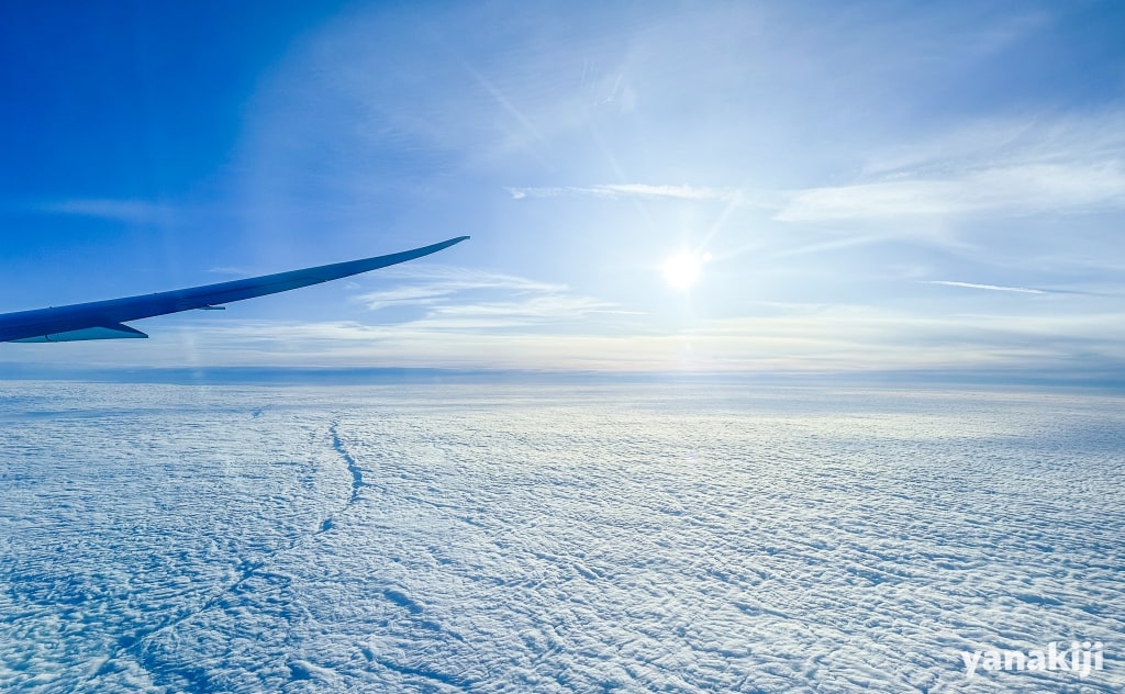 飛行機から撮影した風景