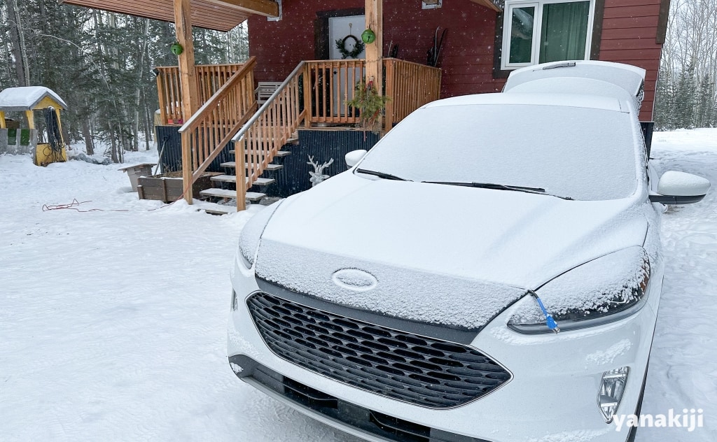 雪が積もった車