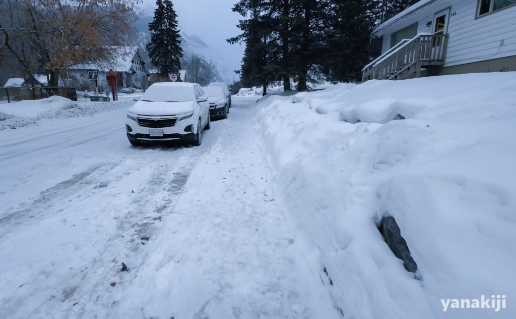 朝準備_雪が降り積もる