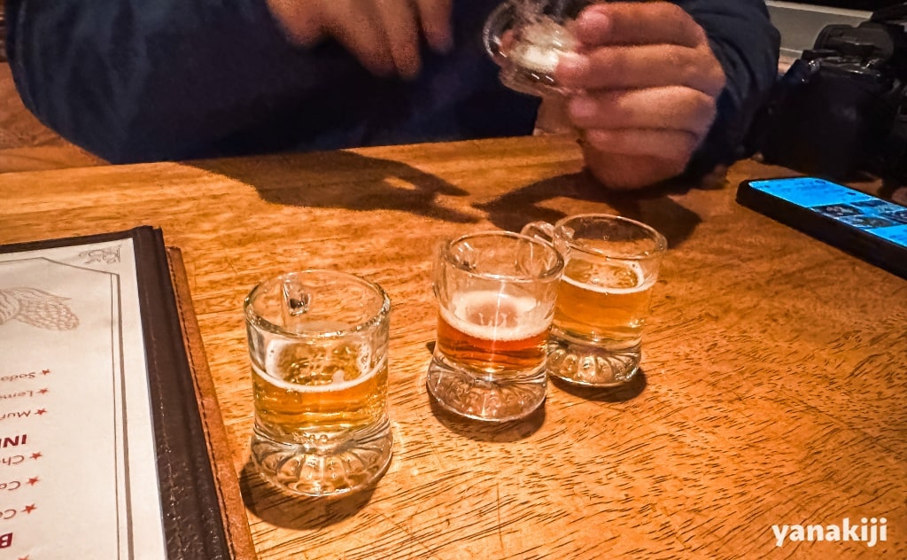 ビールの試飲