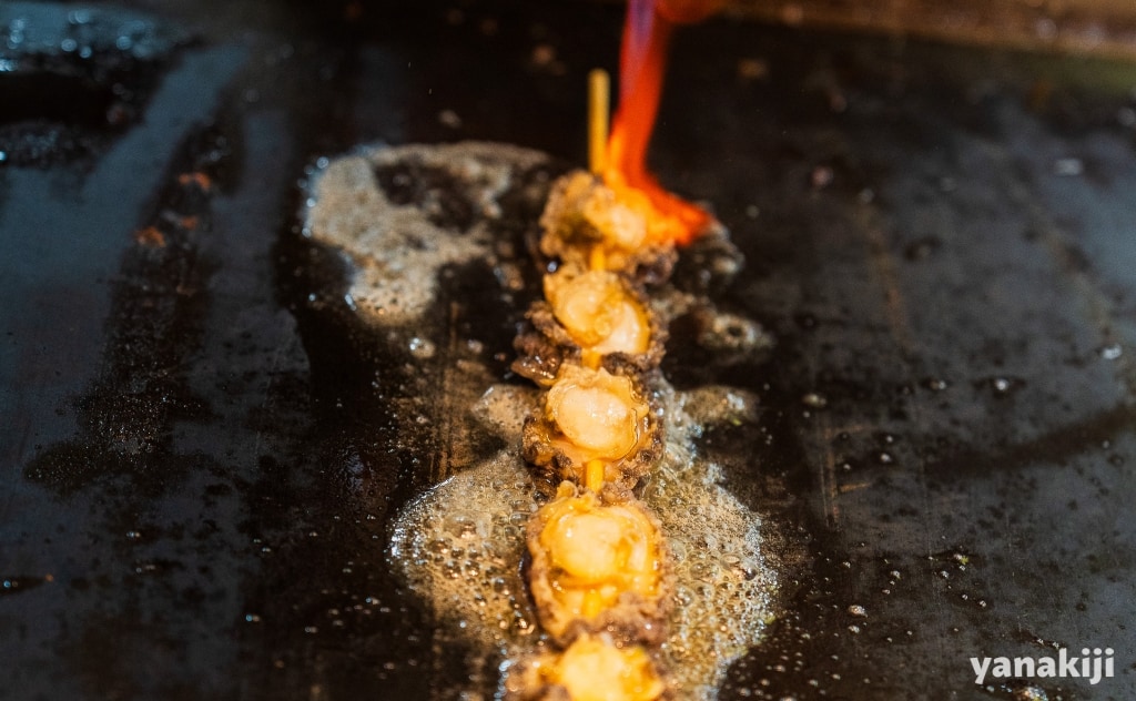 アワビ串焼き
