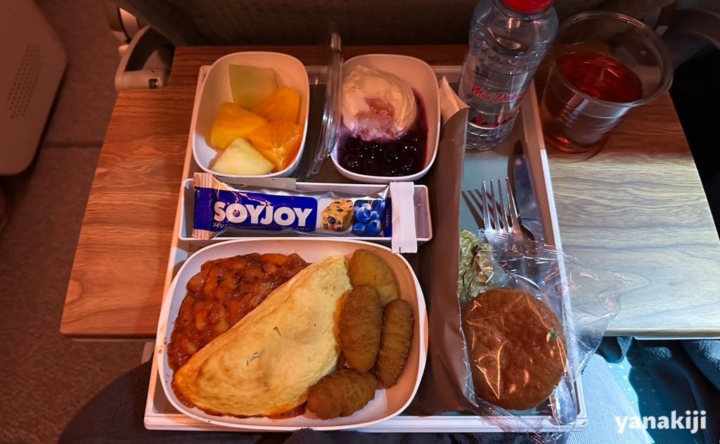 成田→ドバイの機内食
