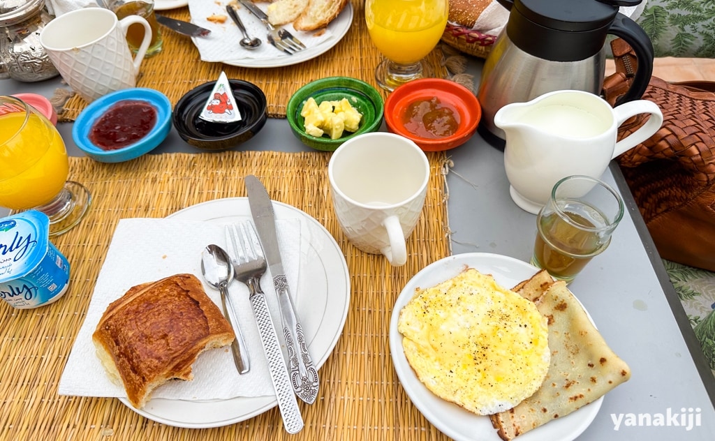 マラケシュのリヤドで食べた朝ごはん