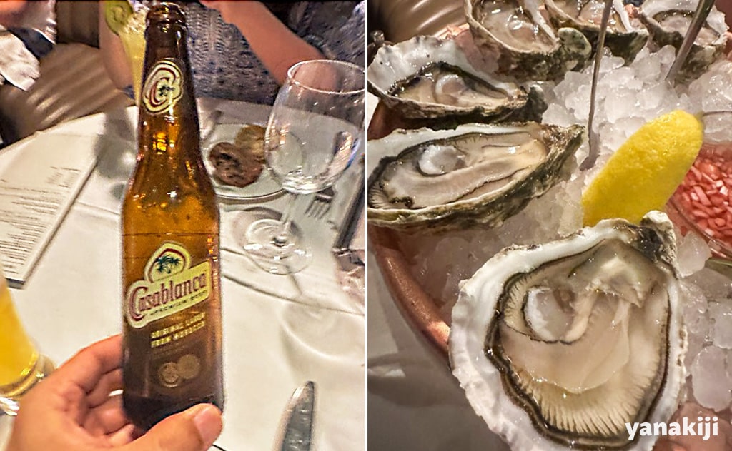 地ビールと生牡蠣