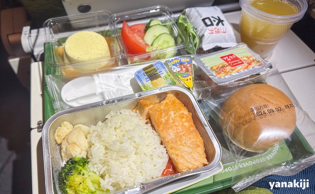 ソウル→エチオピアの機内食①(全体で2回目)