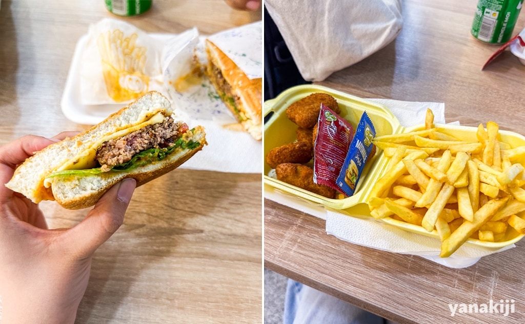 ハンバーガー、ポテト&ナゲット