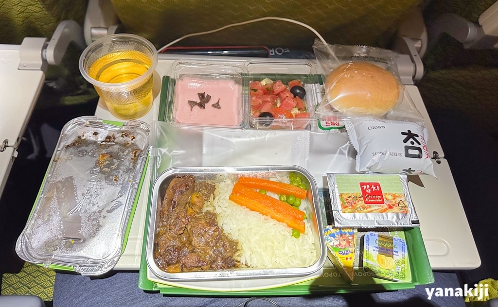 成田→ソウルの機内食(全体で1回目)
