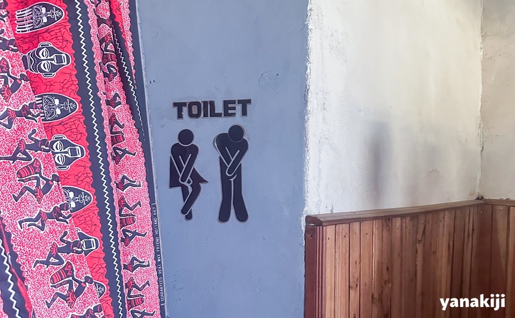レストランのトイレのマークが可愛かった