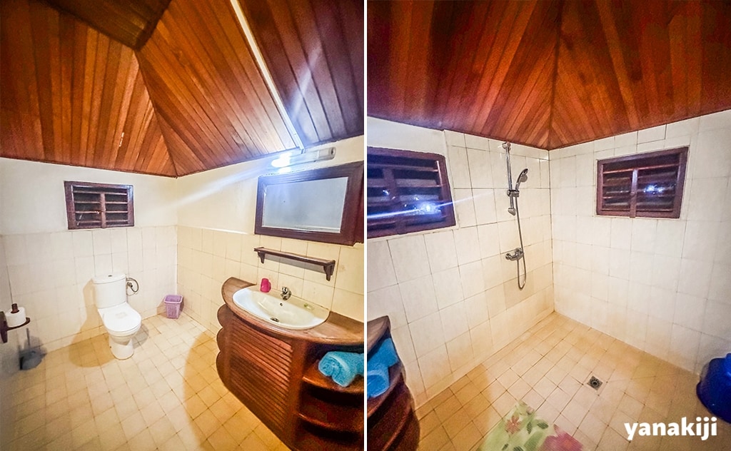 部屋にあるバスルーム