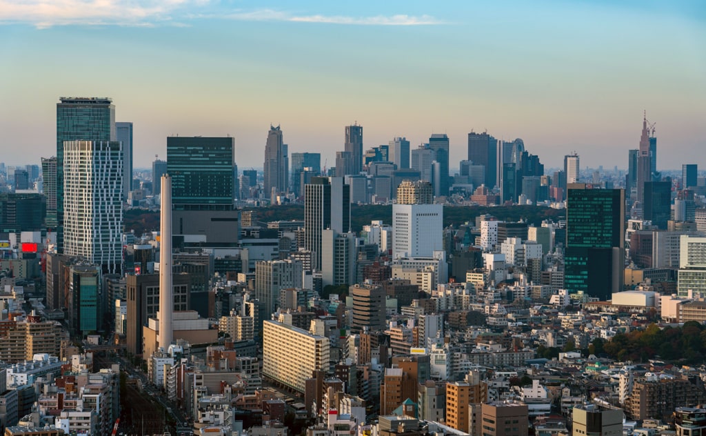 高層ビルが多い