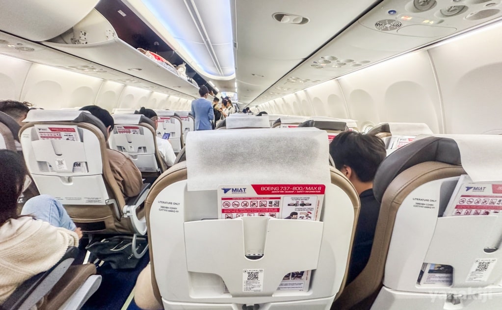 飛行機の中の様子