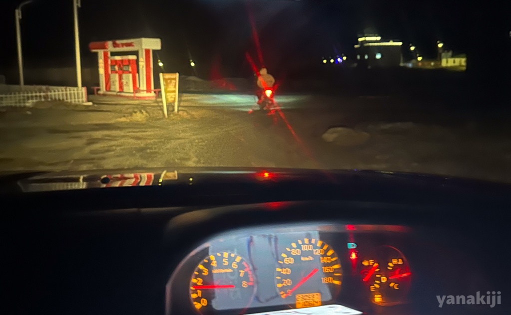 バイクが先導してくれた