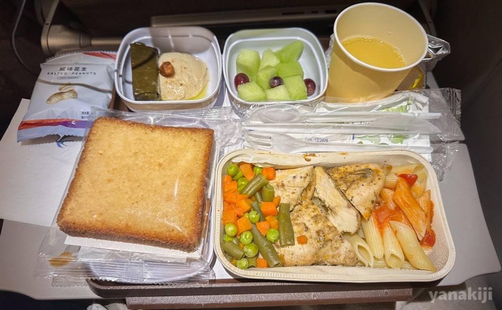 カイロ行き2回目の機内食