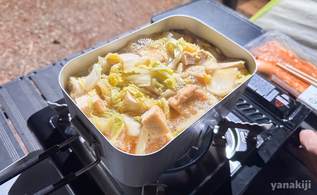 キャンプで鍋を作ってみた
