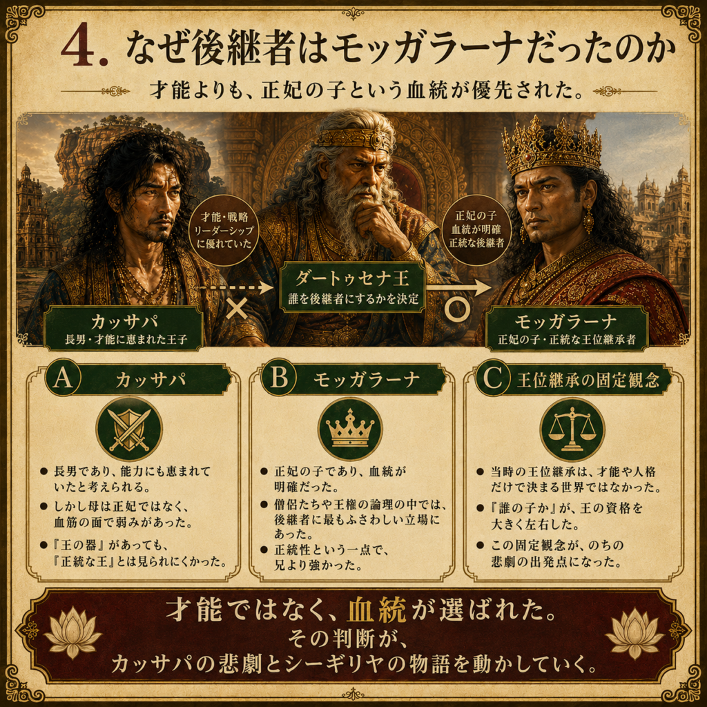 なぜ後継者はモッがラーナだったのか?