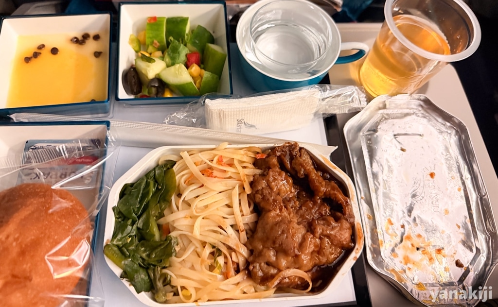 機内食(パスタ)
